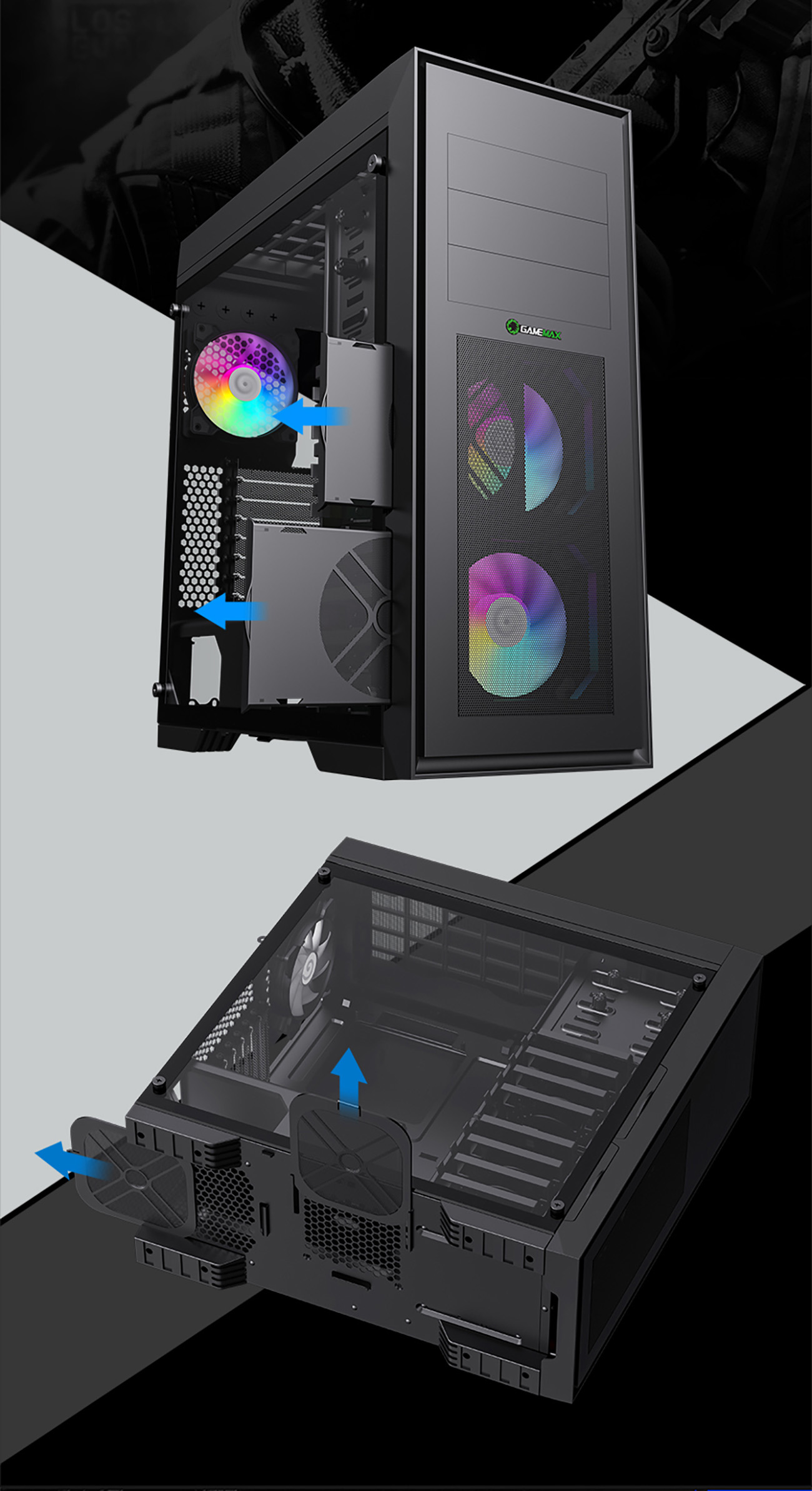 GAMEMAX Master TG Black Tempered Glass Full Tower Computer Case